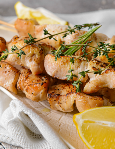 Grilled Lemon Herb Chicken Skewers